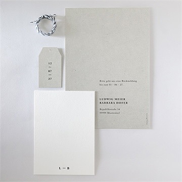 Hochzeitseinladung marmor stil - Vue 6