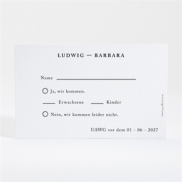 Antwortkarte Hochzeit marmor stil - Vue 2