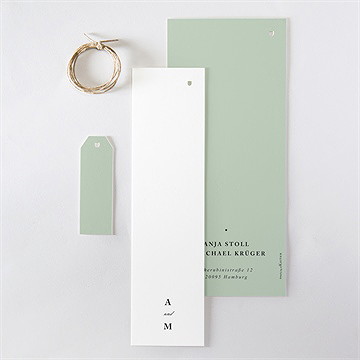 Hochzeitseinladung Mandelgrün - Vue 5