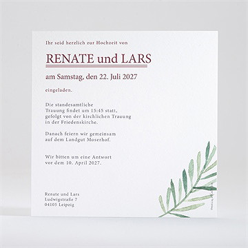 Hochzeitseinladung schlichte natur - vue 3