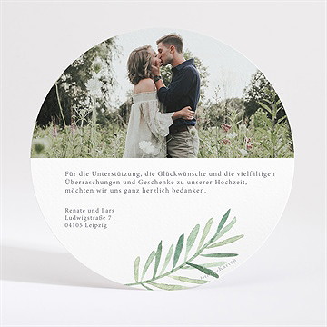 Dankeskarte Hochzeit schlichte natur - vue 3