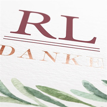 Dankeskarte Hochzeit schlichte natur - Vue 2