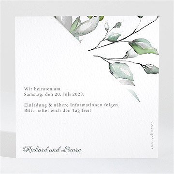 Save The Date Karte Blumenarrangement - Vue 2