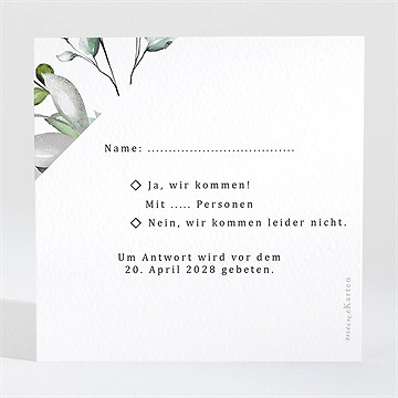 Antwortkarte Hochzeit Explosion - Sicht 2