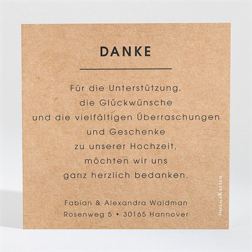 Dankeskarte Hochzeit love first - Vue 2