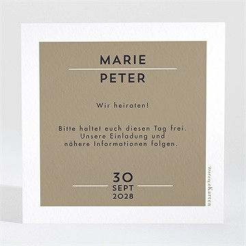 Save the Date Karte wilde initialen - Vue 2