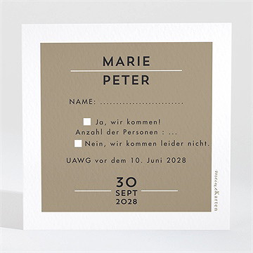 Antwortkarte Hochzeit wilde initialen - Vue 2