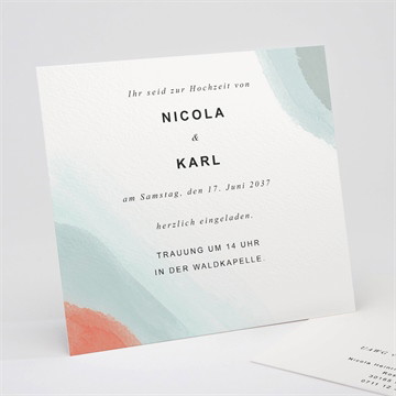 Hochzeitseinladung Pastell abstrakt