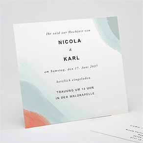 Hochzeitseinladung pastell abstrakt