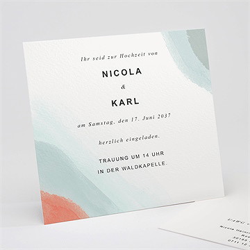 Hochzeitseinladung Pastell Abstrakt