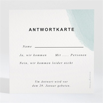 Antwortkarte Hochzeit Pastell abstrakt
