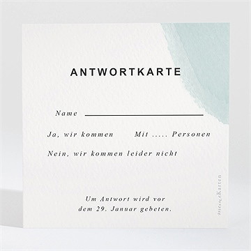 Antwortkarte Hochzeit pastell abstrakt