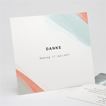 Dankeskarte Hochzeit Pastell abstrakt