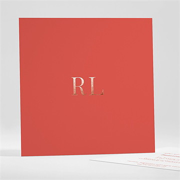 Hochzeitseinladung Glänzende Koralle