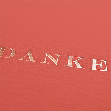 Dankeskarte Hochzeit Glänzende Koralle - Vue 2