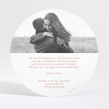 Dankeskarte Hochzeit Glänzende Koralle - vue 3