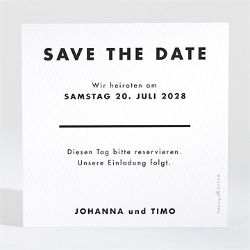 Save The Date Karte Kastanienzweig - Sicht 2