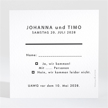 Antwortkarte Hochzeit Kastanienzweig - Vue 2