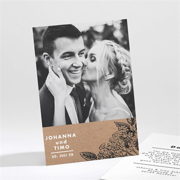 Dankeskarte Hochzeit kastanienzweig