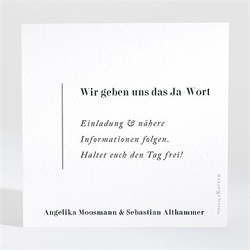 Save The Date Karte Forever - Sicht 2