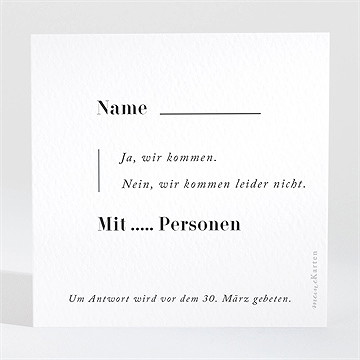 Antwortkarte Hochzeit forever - Sicht 2