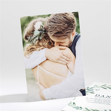 Dankeskarte Hochzeit Blätterkranz