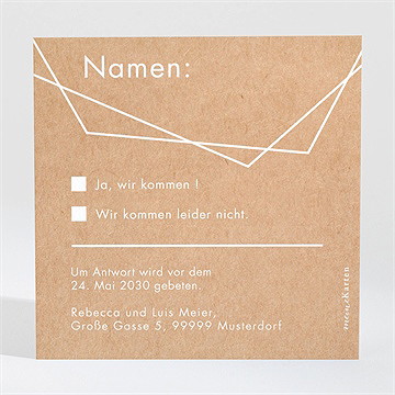 Antwortkarte Hochzeit gute neuigkeit - Vue 2