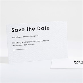 Save the Date Karte pures design