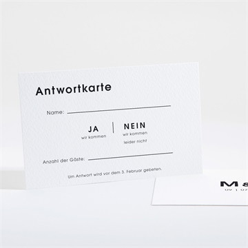 Antwortkarte Hochzeit pures design