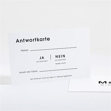 Antwortkarte Hochzeit pures design