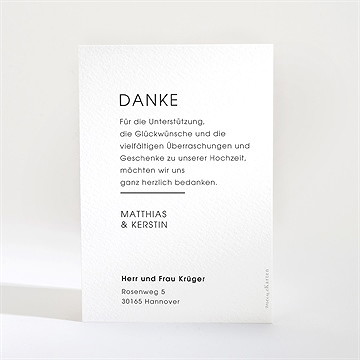 Dankeskarte Hochzeit Pures Design - Vue 2