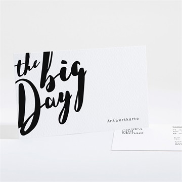 Antwortkarte Hochzeit lettering