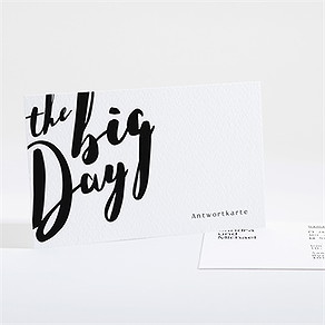Antwortkarte Hochzeit lettering