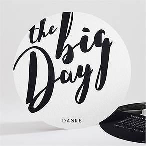 Dankeskarte Hochzeit lettering