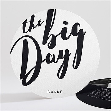 Dankeskarte Hochzeit Lettering