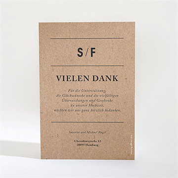 Dankeskarte Hochzeit vintage romance - Vue 2