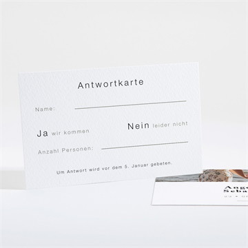 Antwortkarte Hochzeit monogramm