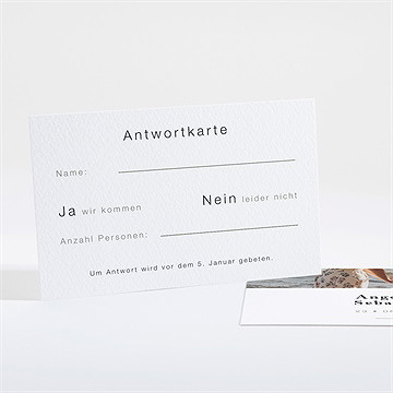 Antwortkarte Hochzeit monogramm
