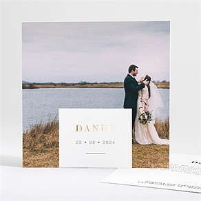 Dankeskarte Hochzeit monogramm