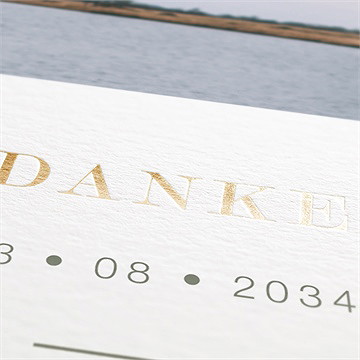Dankeskarte Hochzeit Monogramm - Vue 2