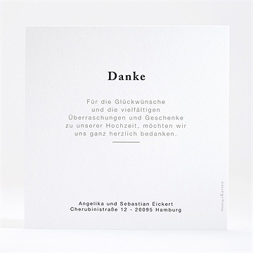 Dankeskarte Hochzeit Monogramm - vue 3
