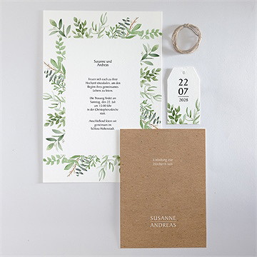 Hochzeitseinladung Frühlingsgrün - vue 5