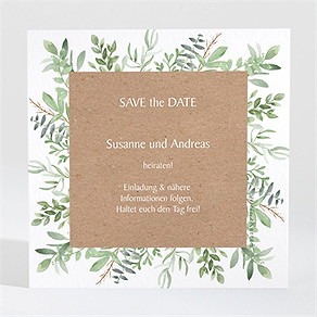 Save the Date Karte frühlingsgrün
