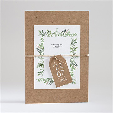 Hochzeitseinladung frühlingsgrün kraftpapier - Vue 3