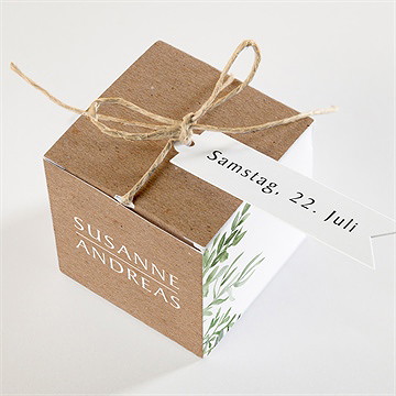 Geschenkbox Hochzeit frühlingsgrün - vue 3