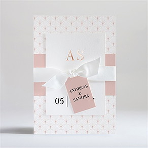 Hochzeitseinladung art deco romantik
