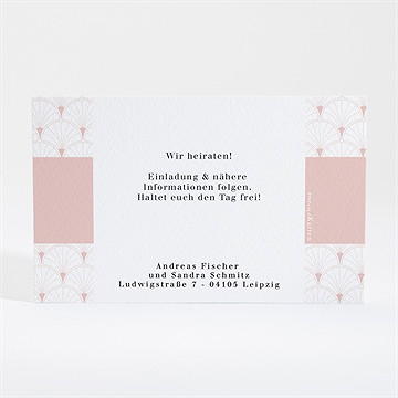 Save The Date Karte Art Deco Romantik - Vue 2