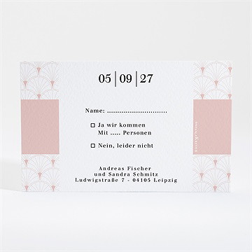 Antwortkarte Hochzeit Art Deco Romantik - vue 2