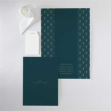 Hochzeitseinladung Art Deco Eleganz - Vue 6