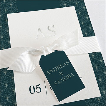 Hochzeitseinladung Art Deco Eleganz - vue 2